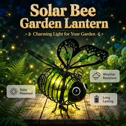 🌙🍃🪴 LIMITED-TIME 50% OFF! Hanging Solar Bee Light | Warm Amber Glow🌞🌜