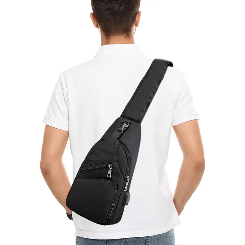 Men's Waterproof Oxford Sling Chest Bag