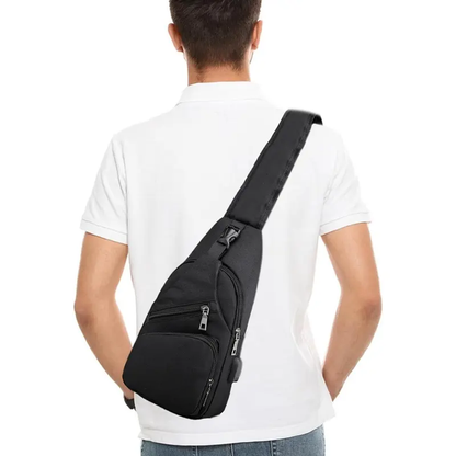 Men's Waterproof Oxford Sling Chest Bag
