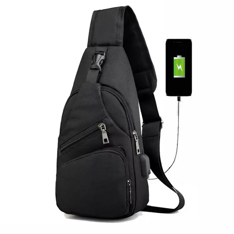 Men's Waterproof Oxford Sling Chest Bag