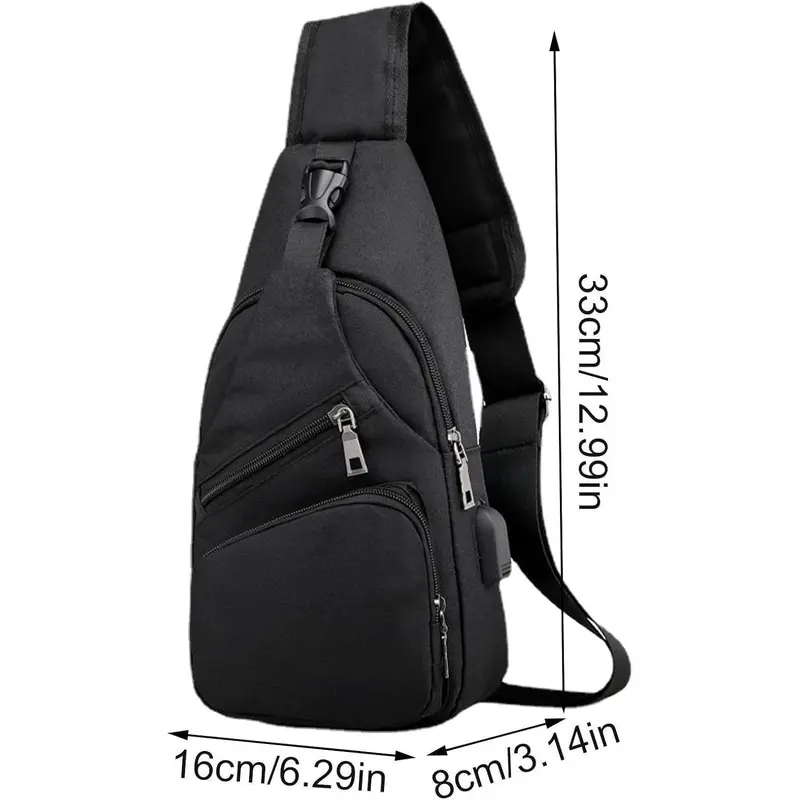 Men's Waterproof Oxford Sling Chest Bag