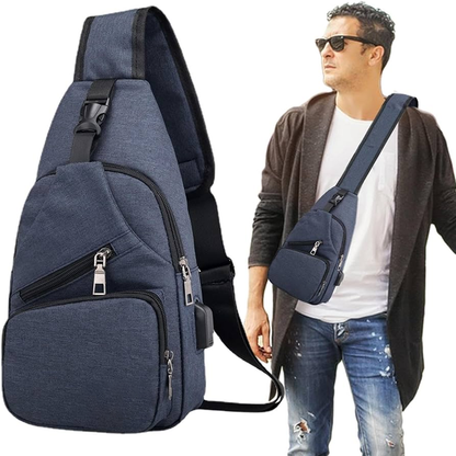 Men's Waterproof Oxford Sling Chest Bag