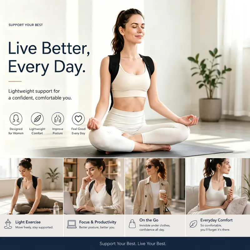 Shoulder Straps - Posture Support Straps for Men & Women