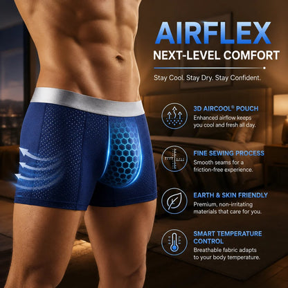 🔥 Bestseller Premium Leakproof Ice Silk Mesh Men's Boxer Briefs