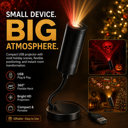 HD Christmas Scene Projector – Pick Your Perfect Festive Display (6 or 10 Scenes)