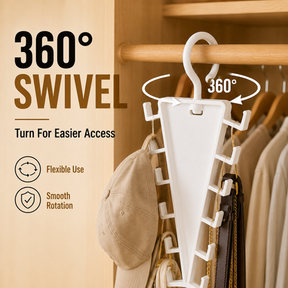 ✨ 12-Hook V-Shaped Closet Organizer – Save Space & Keep Accessories Tidy