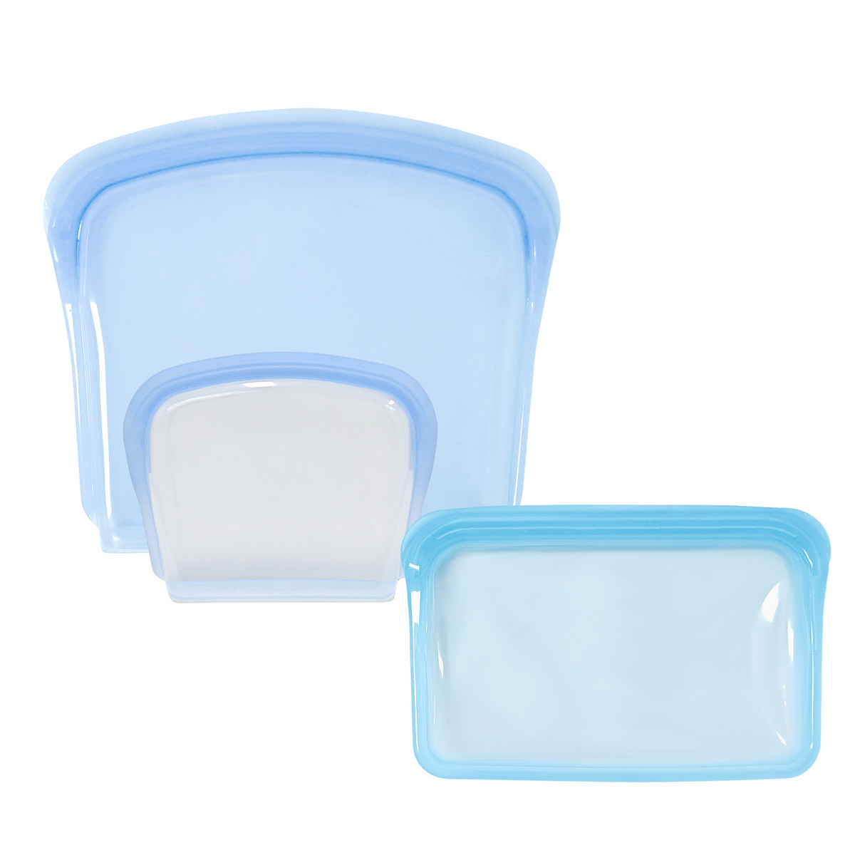 🥨 Reusable Silicone Food Bags – 3-Piece Flat Set