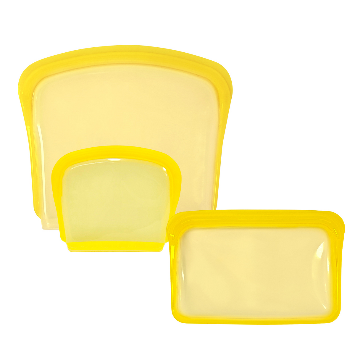 🥨 Reusable Silicone Food Bags – 3-Piece Flat Set