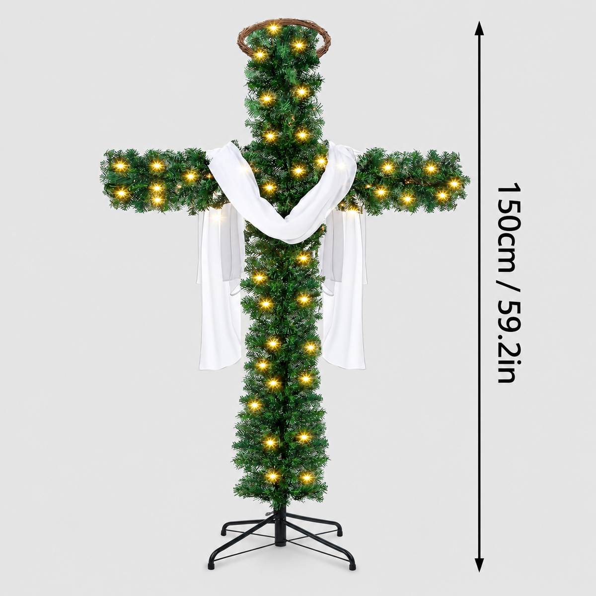 🎄 50% OFF 🙏 Lighted Christmas Cross – Meaningful Holiday Home Decor