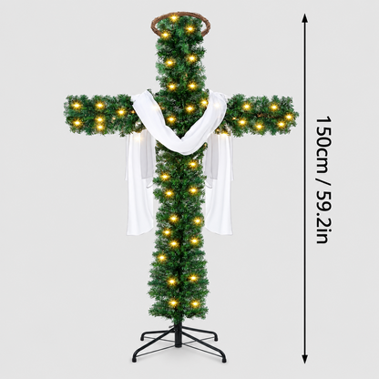 🎄 50% OFF 🙏 Lighted Christmas Cross – Meaningful Holiday Home Decor