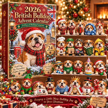 2026 Bulldog Trouble Advent Calendar 🐶🎄 – 24 Days of Bulldog Mischief