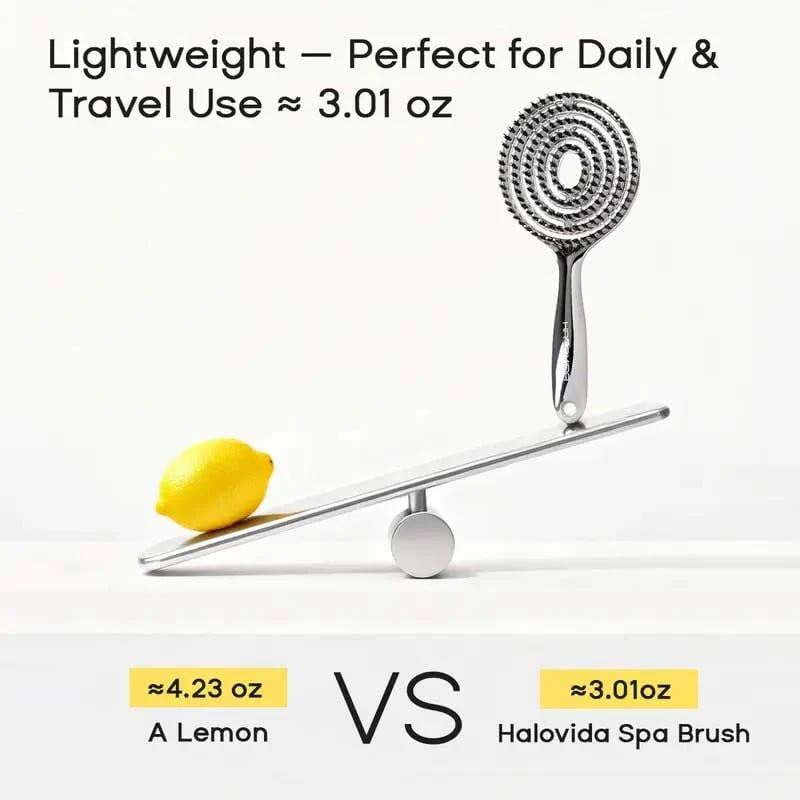 Anti-Static Hollow Round Bristle Brush - Massaging Design💇‍♀️✨