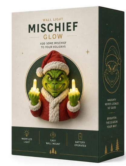 😍Wait...What!!!  Funny Christmas Grinch Wall Lamp!