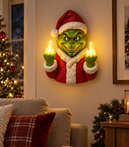 😍Wait...What!!!  Funny Christmas Grinch Wall Lamp!