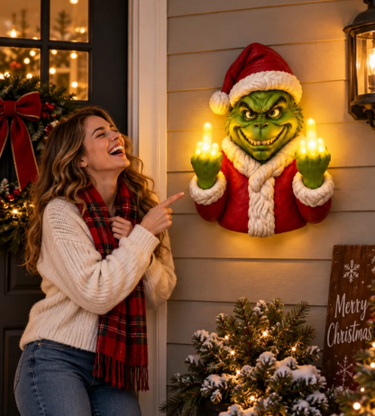 😍Wait...What!!!  Funny Christmas Grinch Wall Lamp!