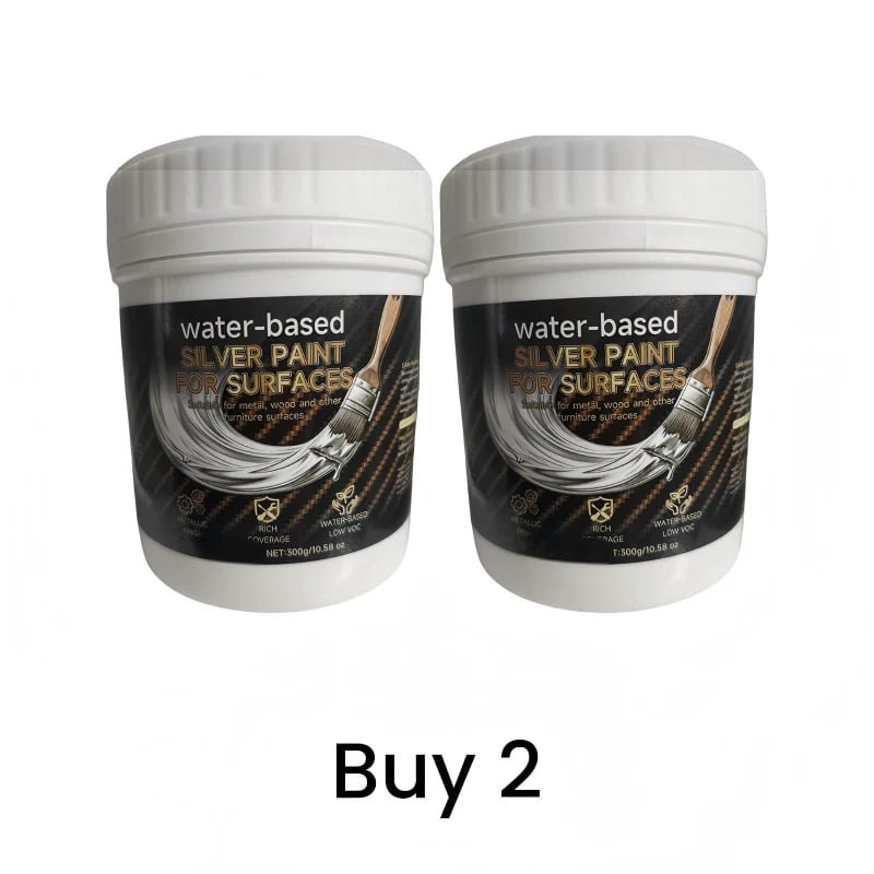 Water-Based Silver Paint for Metal & Wood