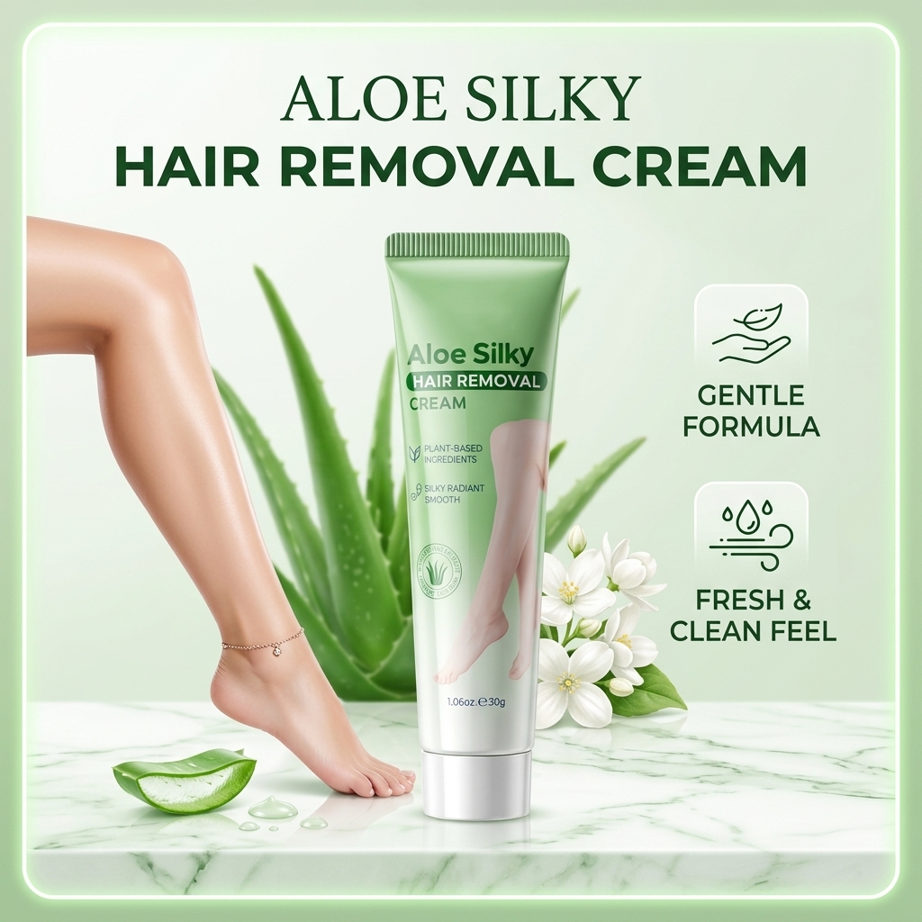 🏆 Last Day Special Price ! 🔥Buy 1 Get 1 Free🎁Gentle Aloe Vera Hair Removal Cream💖