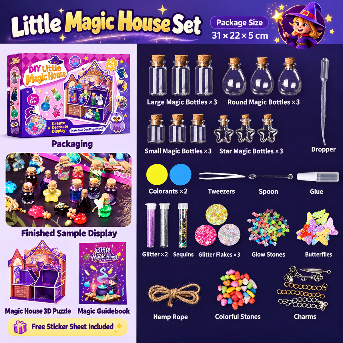 🔮✨ Starlit Wish Potion Lab – DIY Zodiac Magic Potion Making Kit