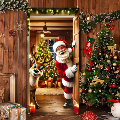 🎄Christmas Door Cover For Instant Holiday Decor✨