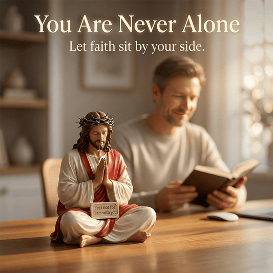 ✝️Peaceful Desk Companions ✨ Handcrafted Jesus & Virgin Mary Figurines