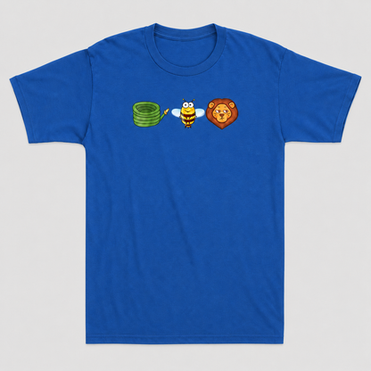 The Hose Bee Lion Tee – Funny Animal Cartoon Unisex Short Sleee T-Shirt