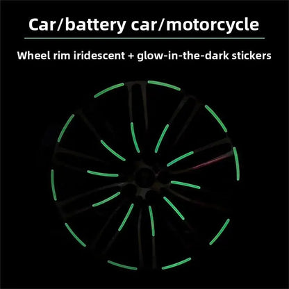 Car reflective stickers, glow-in-the-dark stickers for nighttime riding, reflective strips