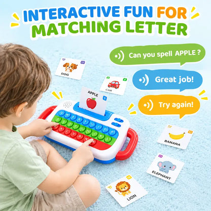 🌈 3-in-1 Interactive Learning Keyboard for Kids ✨ Light-Up Pop It Educational Toy