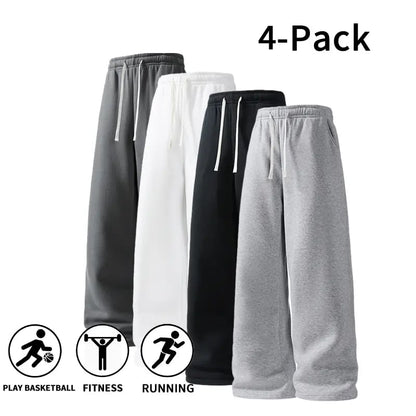 4-Pack  Ultra-Soft Wide-Leg Sweatpants