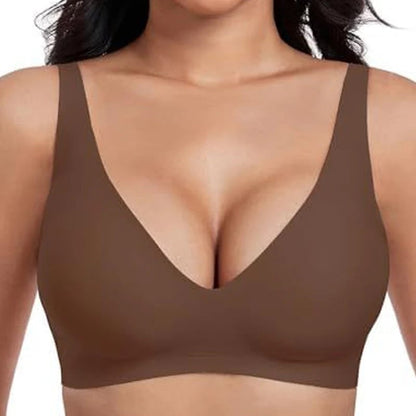 🏆Flash Sale⚡60K+ SOLD! Almost Gone💥💕Jelly Wireless Womens Comfortable Wireless Bras∣Push Up Bralettes∣Seamless Tshirts Bras∣Deep V