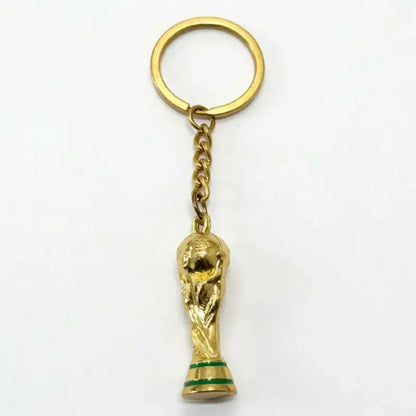Sports Ball & Gold Trophy Keychain Set