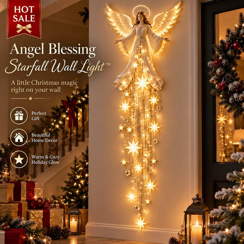🔥🎁Angel Blessing Starfall Wall Light™ – Heavenly Christmas Wall Decor