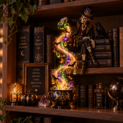 🔥Hot Sale 45% OFF ✨ Halloween Magic Cascade Shelf Light Collection™ – Enchanted Bookcase Decor