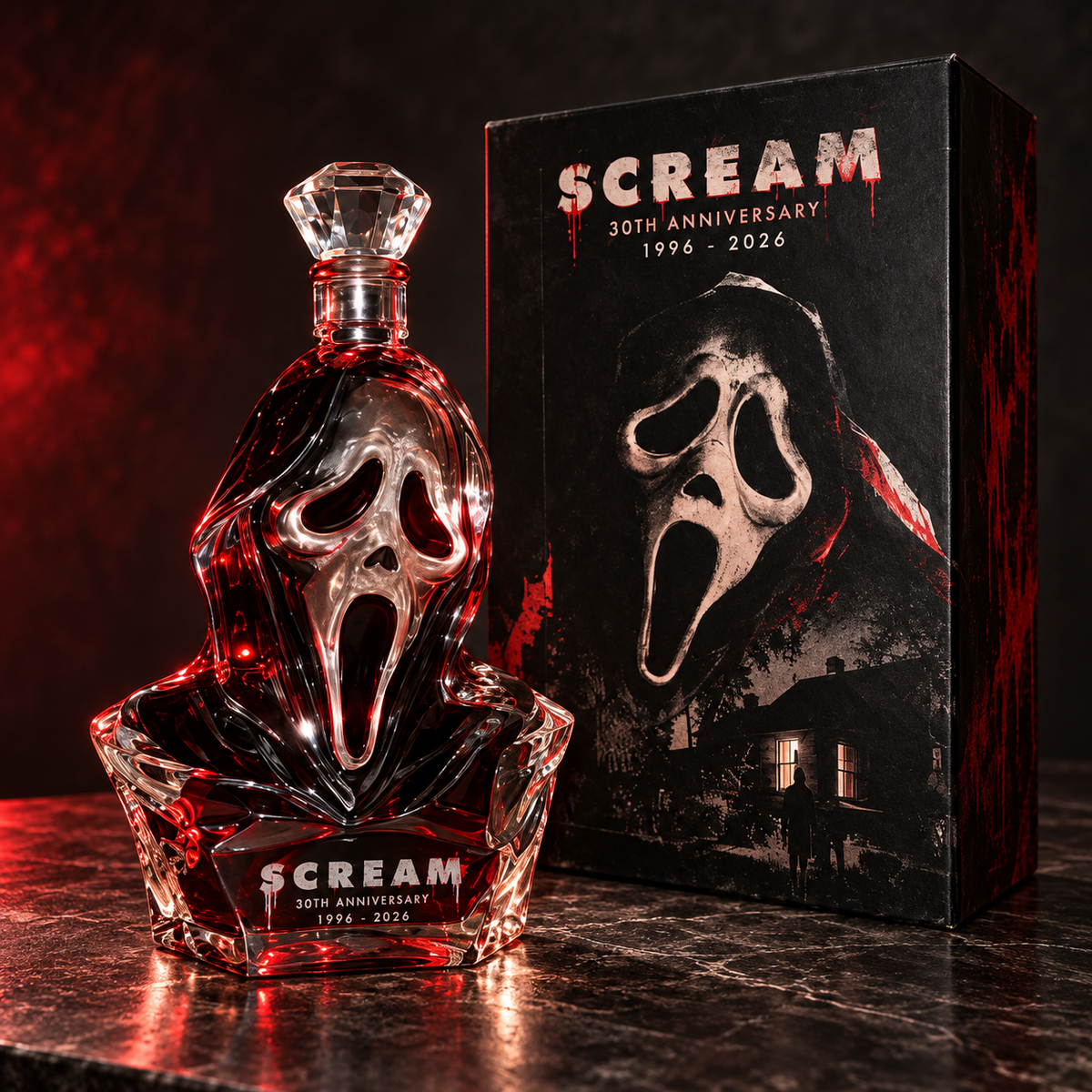 🔪 SCREAM 30th Anniversary Ghostface Collector’s Decanter – 1996–2026