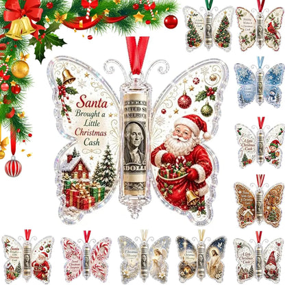 🦋💵 Christmas Cash Gift Butterfly Ornament – Holiday Money Holder Keepsake 🎄✨