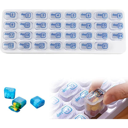 31-Day Pill Organizer Tray – Monthly Medication & Vitamin Tracker for Daily Wellness