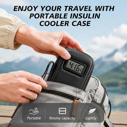 🌡️Insulin Cooler Travel Case｜Built‑in Real‑Time Temperature Display