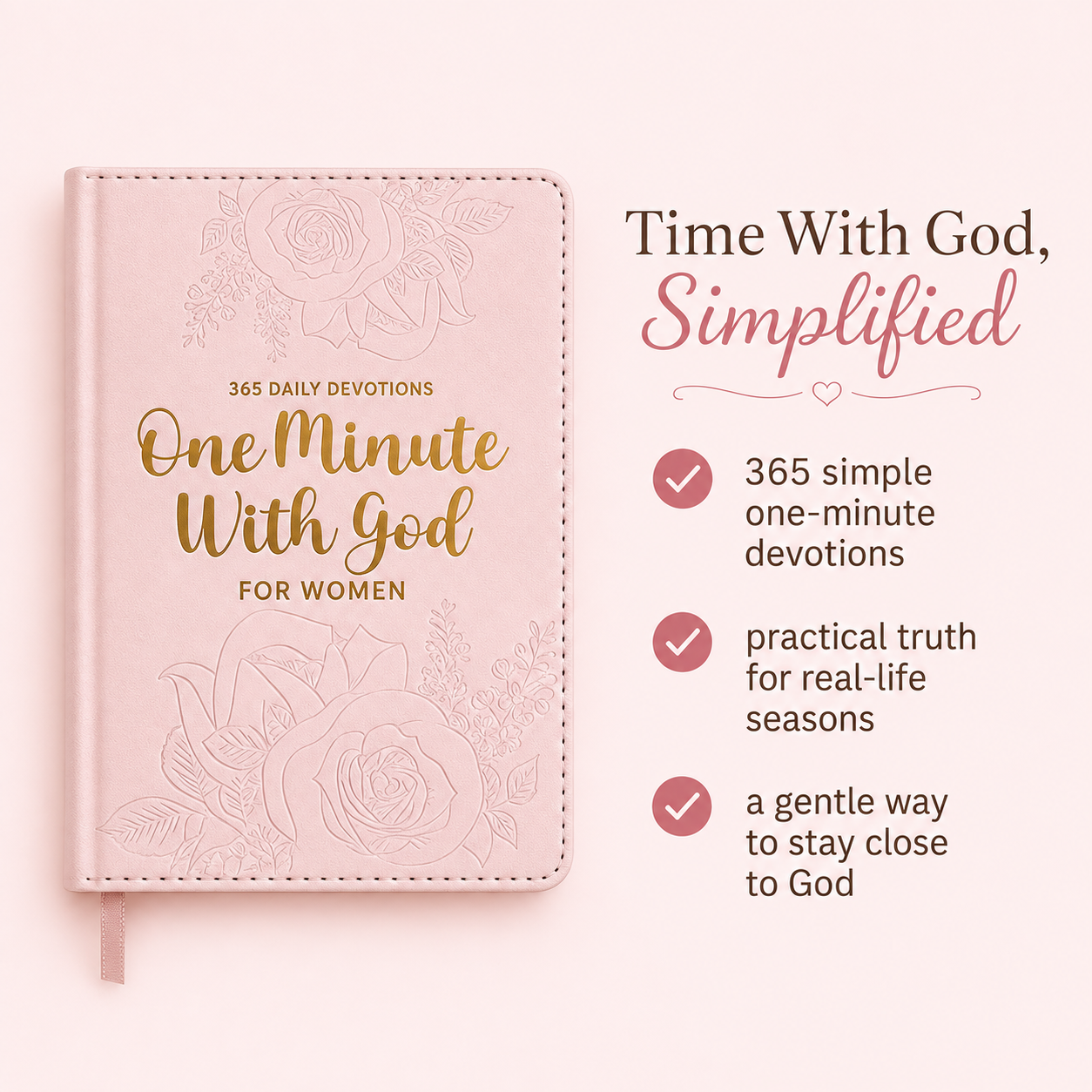 One Minute With God for Women – Daily Devotional & Prayer Journal 2026