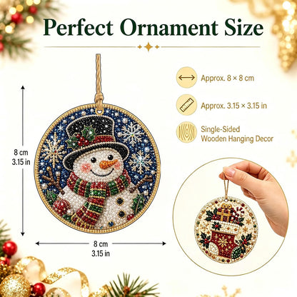🎄💎6-Piece Christmas DIY Diamond Painting Decoration Set - Perfect for Holiday Home Parties