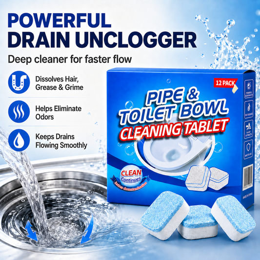 💥🫧Drain Cleaning Tablets 12 Pack For Sinks, Showers & Washing Machines