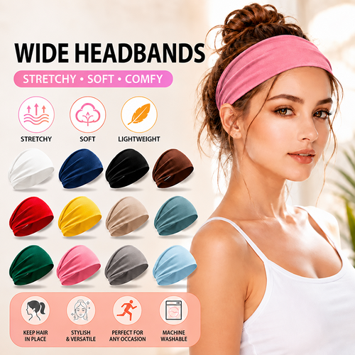 Women's Universal No-Slip Elastic Fashion Headband Set