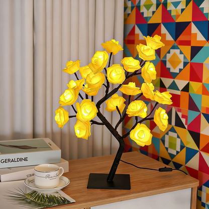 Rose-shaped night light