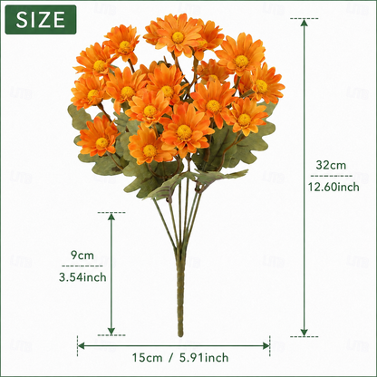 💥Last Day 70% OFF🌼- Artificial Outdoor Sunset Mums Flowers - UV resistant, Waterproof, Windproof