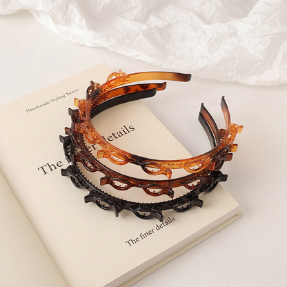 Bangs Hairstyle Hairpin Headband, Professional Weave Bangs Clip, Toothed Headband Braid Tool, Women Girls Fashion Hair Accessories