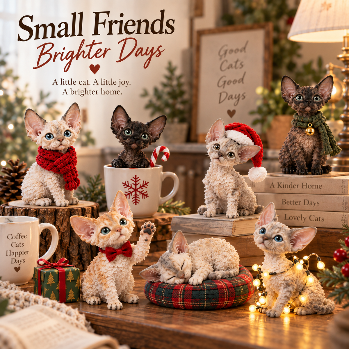 🐱 24 Days of Devon Rex Cats 🎄 Christmas Advent Calendar for Cat Lovers