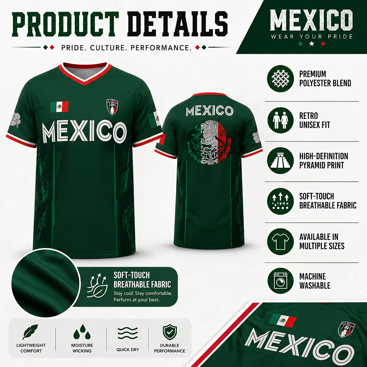 2026 Mexico Soccer Jersey – Retro Chichén Itzá Pyramid Football Shirt 🇲🇽⚽