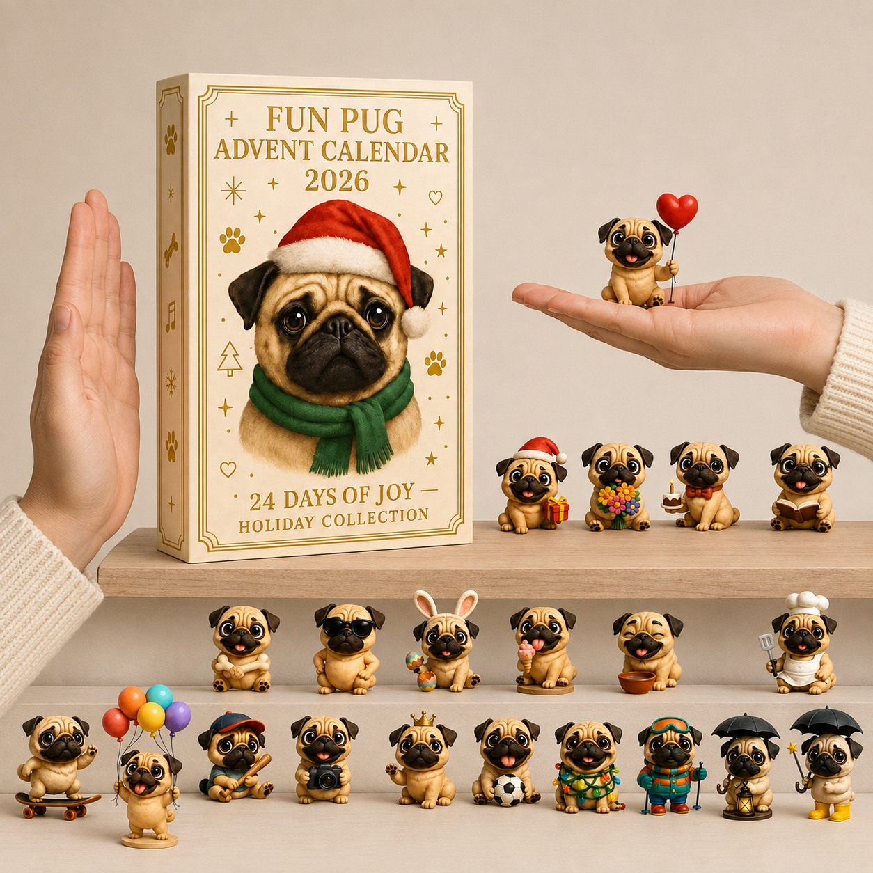 2026 Fun Pug Advent Calendar🎄🐶