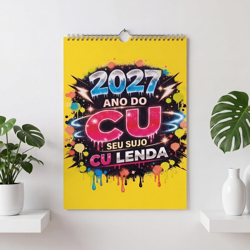 💥Early Bird Sale — 50% OFF🎁2027 Year of the Cu*t Wall Calendar – Bold Graffiti Humor Calendar📆🌟