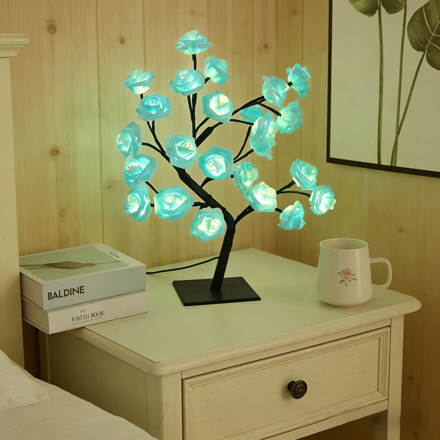 Rose-shaped night light