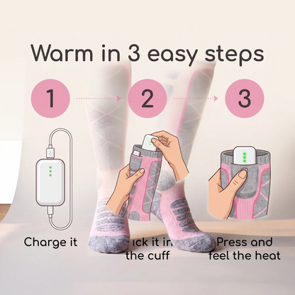 🔥 Warm Feet All Winter – Rechargeable Heated Socks with 3 Heat Levels