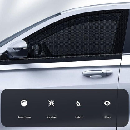 Car Window Shades - Highly Elastic Universal Car Side Window Cover, Breathable Mesh Camping Car Sun Shade for Reduce UV Rays, Car Screen Mosquito Net Privacy Protection